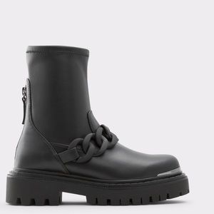 Aldo Chunky Combat Boots with Chain Accessory - Valedar Style - NWT